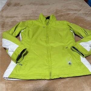 SPYDER DERMIZAX-EV X-STATIC INSULATION LIGHT GREEN SKI HOODED JACKET Size 4